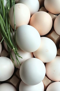 Fresh cage-free eggs at Ibuye Villa Holiday Home